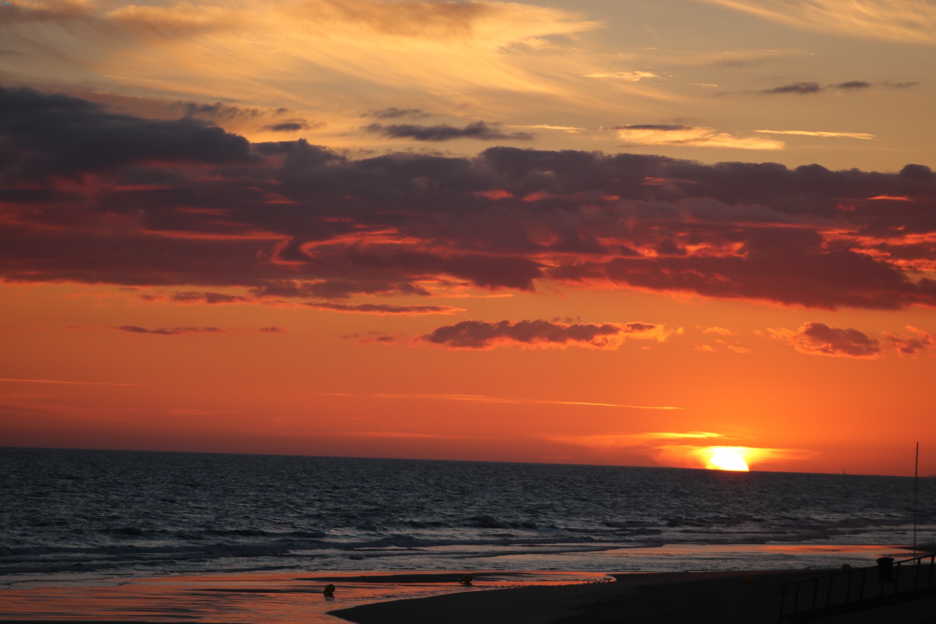 Atardecer playa Doñana