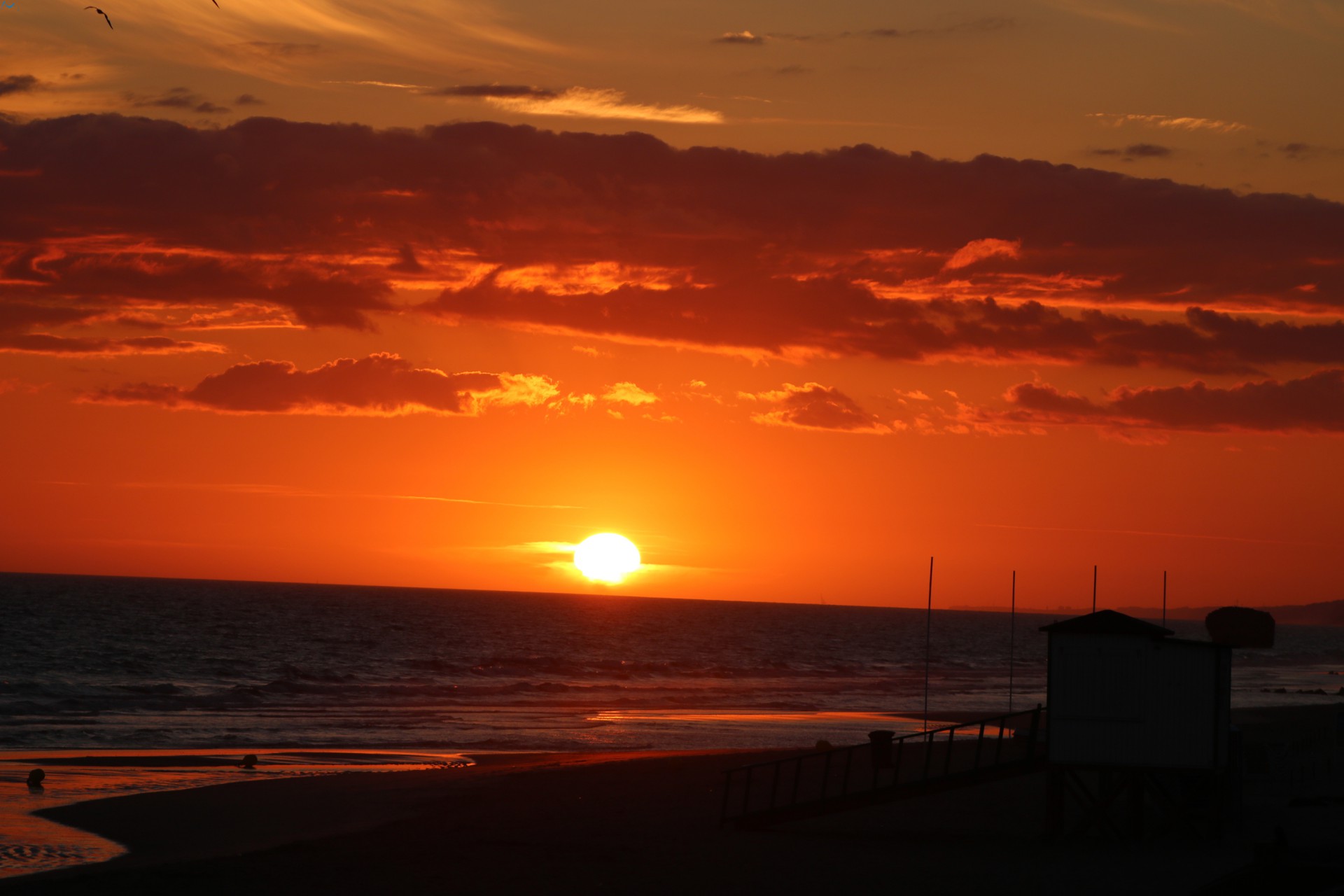 Atardecer playa Doñana