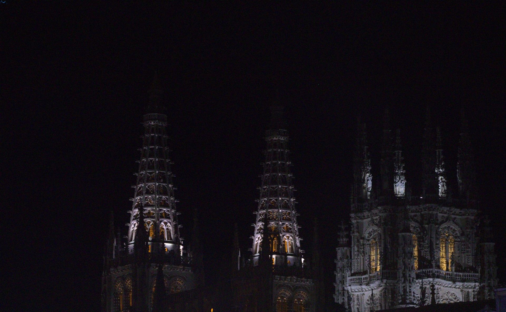 Luces sobre la catedral Navidades 2021